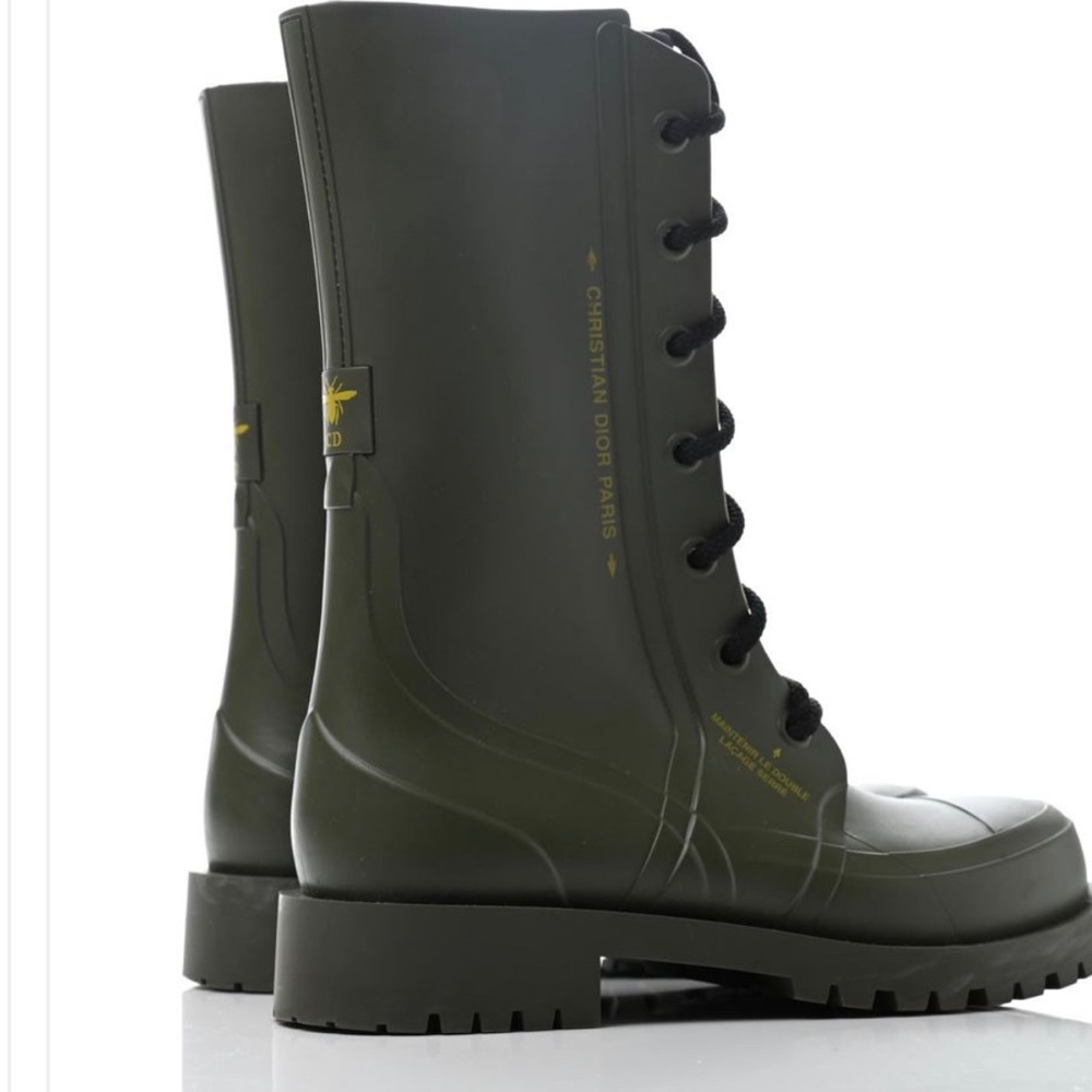 CHRISTIAN DIOR Never worn Military Boots / Boots 11M (green)